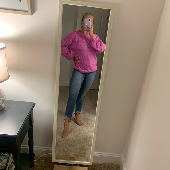 Shop the Mint pink balloon sleeve sweater - Picture 2 of 4